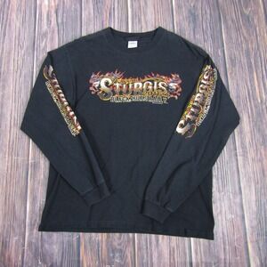 2011 Sturgis Black Hills Motorcycle Rally T Shirt Mens Large Biker Grunge Skull